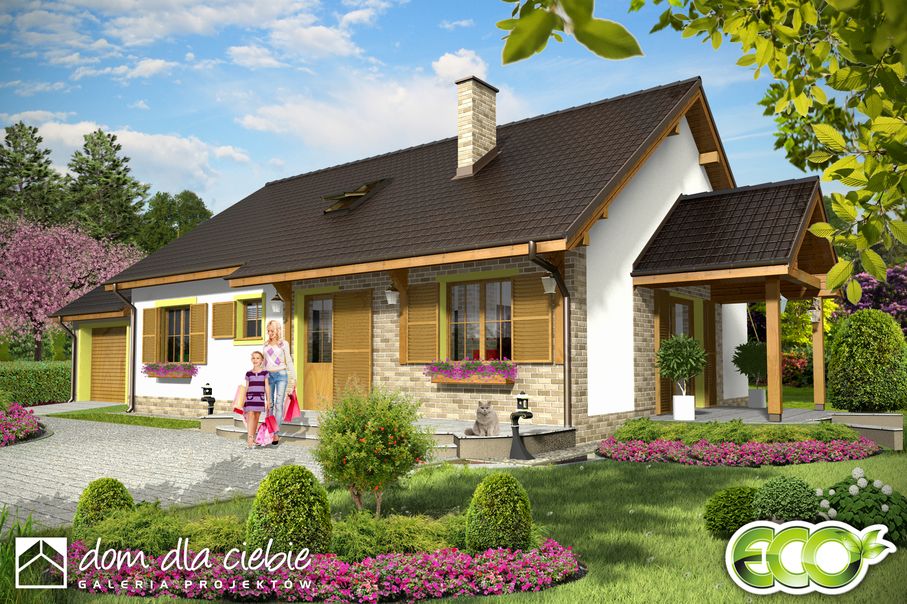 budowa domu Hirek z garażem 1-st. [A] - New-House