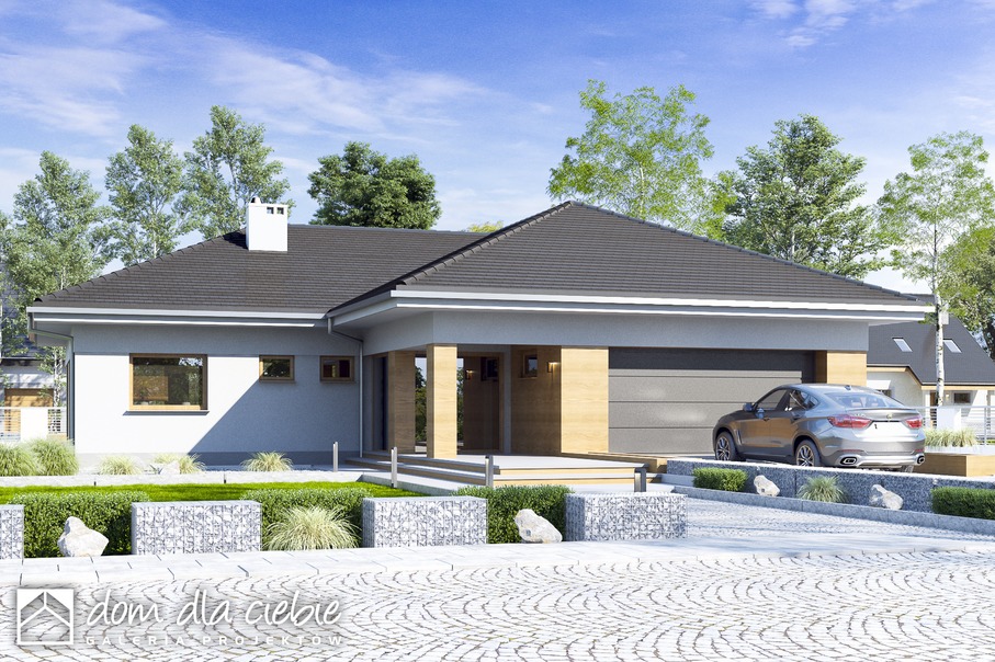 budowa domu Dolomit II z garażem 2-st. [A] - New-House