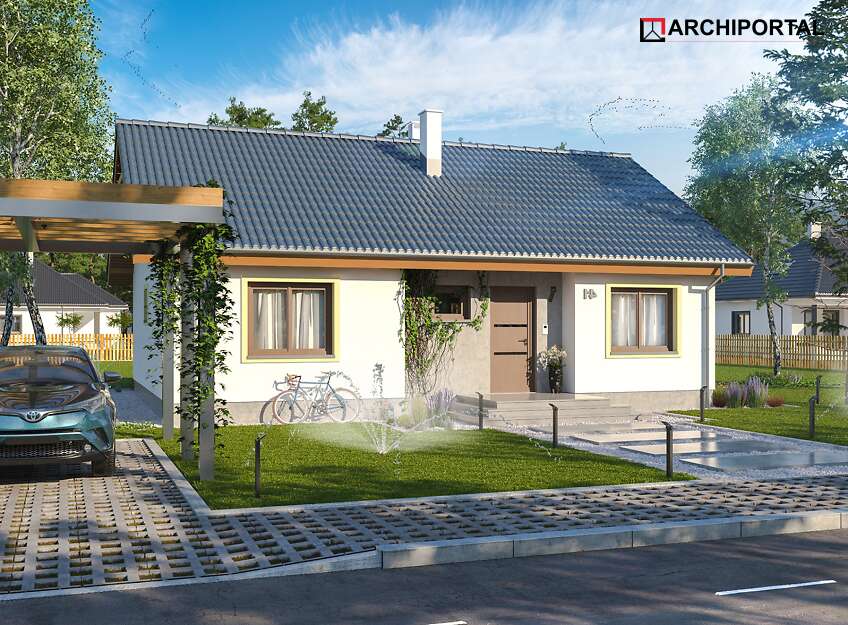 budowa domu Tobiasz paliwo stałe (odbicie lustrzane) - New-House