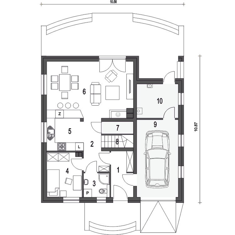 Aksel z garażem 1-st. [A] - miniatura 8