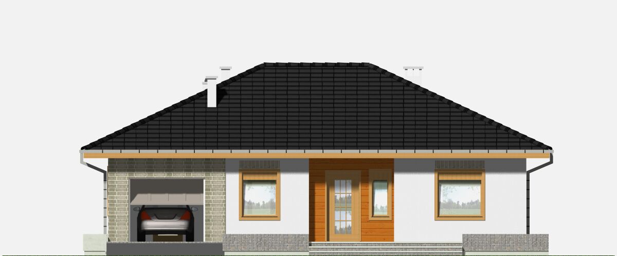 Dzierzba z garażem 1-st. [A] (odbicie lustrzane) - miniatura 2