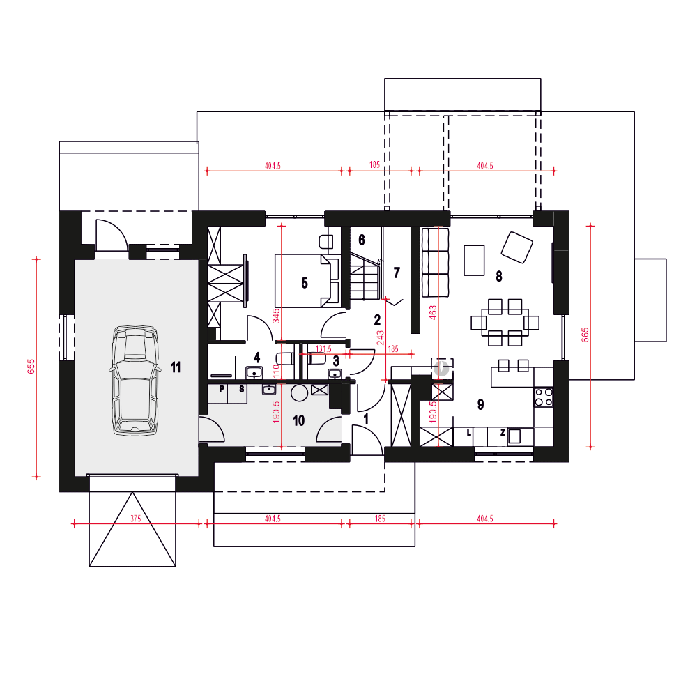 Werbena z garażem 1-st. [A] - miniatura 8