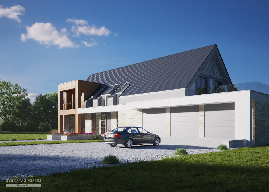 Budowa domu LK&1284 (odbicie lustrzane) z New-House