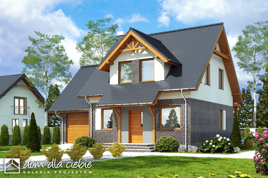 budowa domu Koliber z garażem 1-st. [A] - New-House