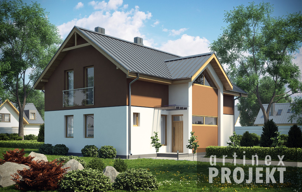 Budowa domu - D15B (odbicie lustrzane) - New-House
