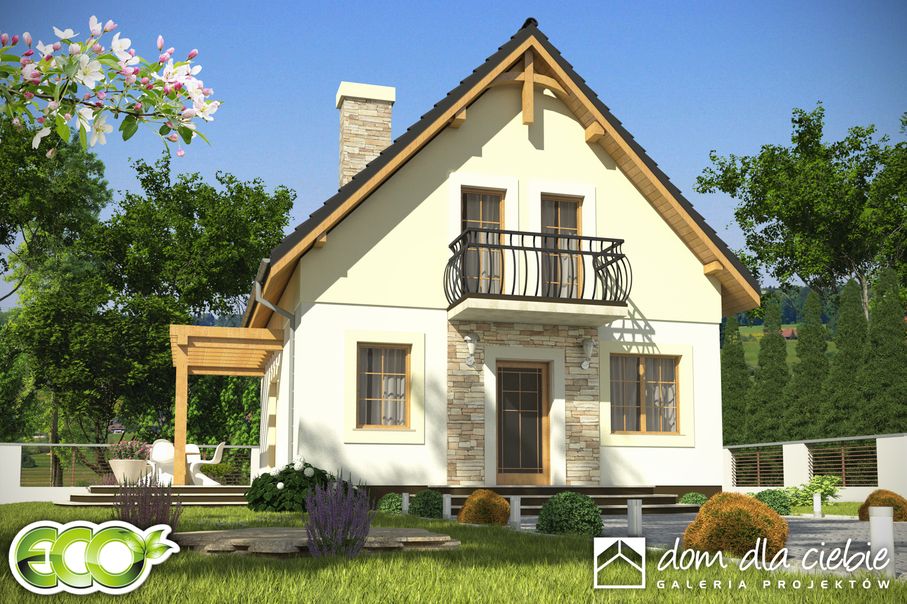 budowa domu Ala III bez garażu [B] (odbicie lustrzane) - New-House