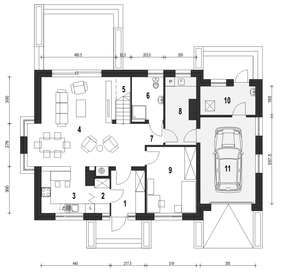 Daria z garażem 1-st. [A] - miniatura 8
