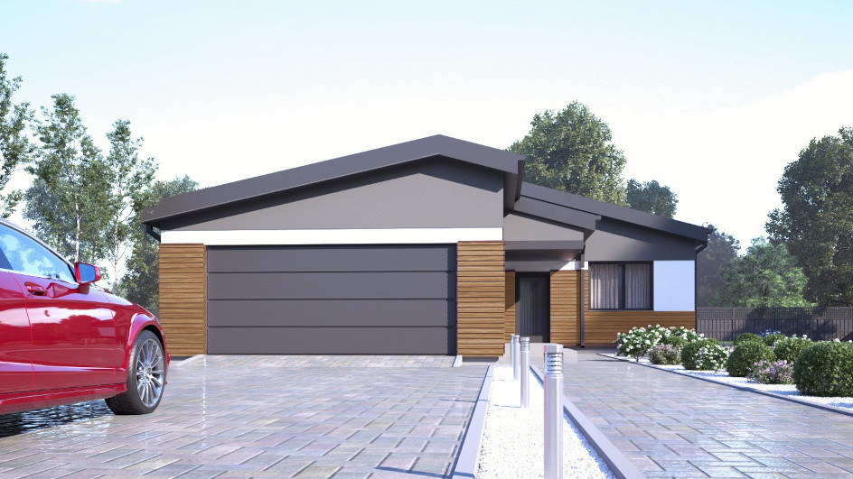 Budowa domu uA173 (odbicie lustrzane) z New-House
