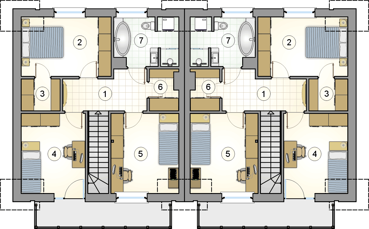Double House IV (odbicie lustrzane) - miniatura 4
