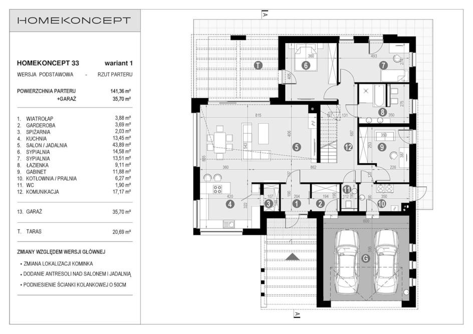 HOMEKONCEPT 33 wariant 01 (odbicie lustrzane) - miniatura 2