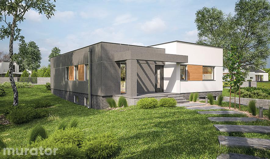 budowa domu C340a Powściągliwy - wariant I (podpiwniczony) (odbicie lustrzane) - New-House