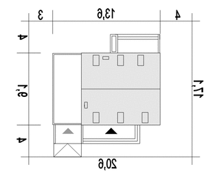 Sosnówka z garażem 1-st. [A] (odbicie lustrzane) - miniatura 10