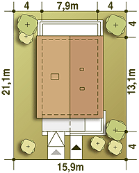 Greta III trend z garażem 1-st. [A] (odbicie lustrzane) - miniatura 10