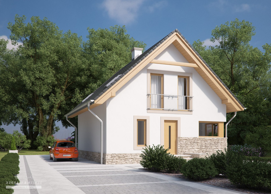 Budowa domu LK&1153 (odbicie lustrzane) z New-House
