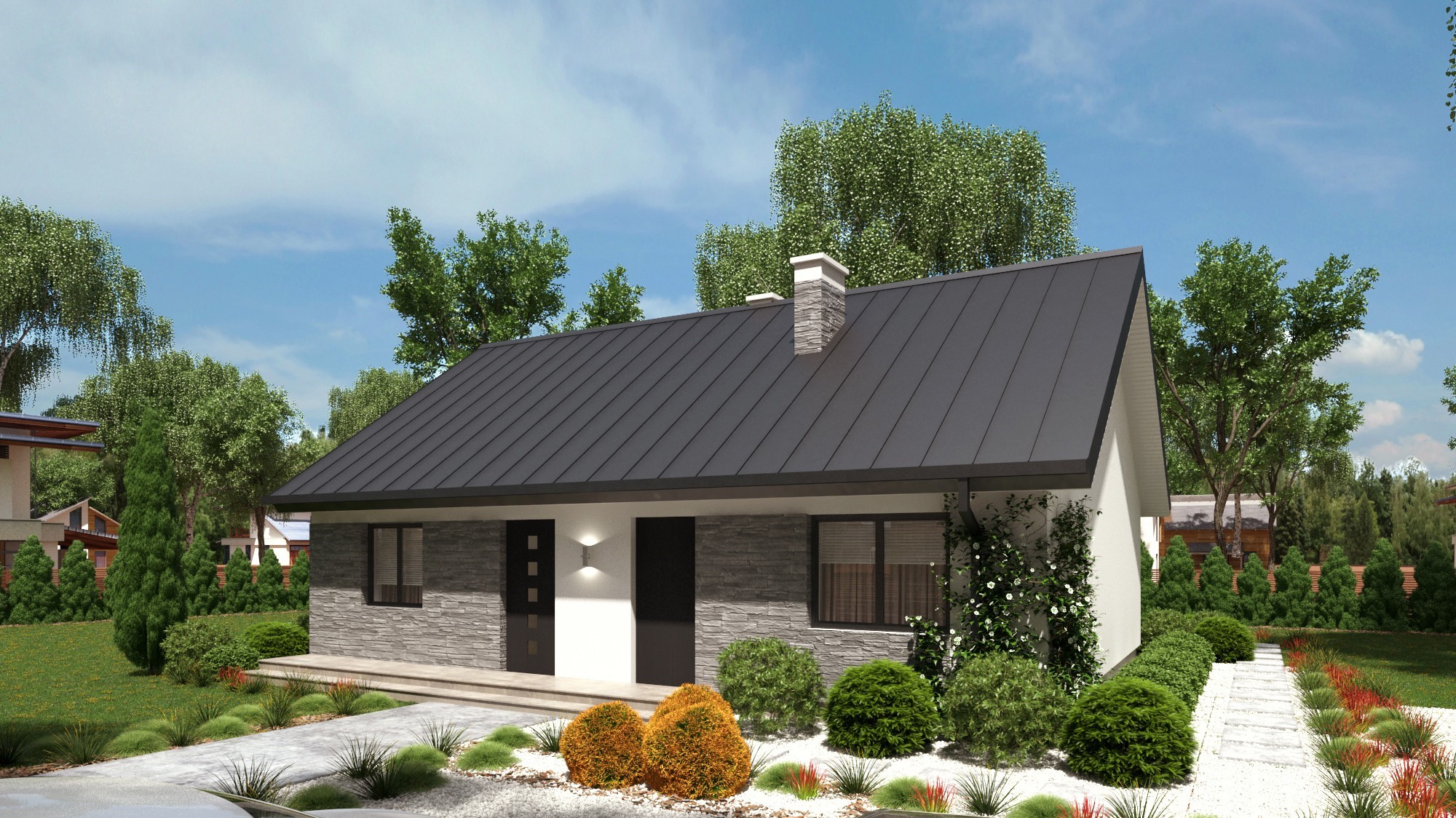 budowa domu uA11v1 (Odbicie lustrzane) - New-House