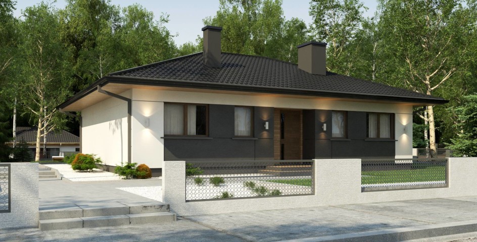 budowa domu Z368 (odbicie lustrzane) - New-House