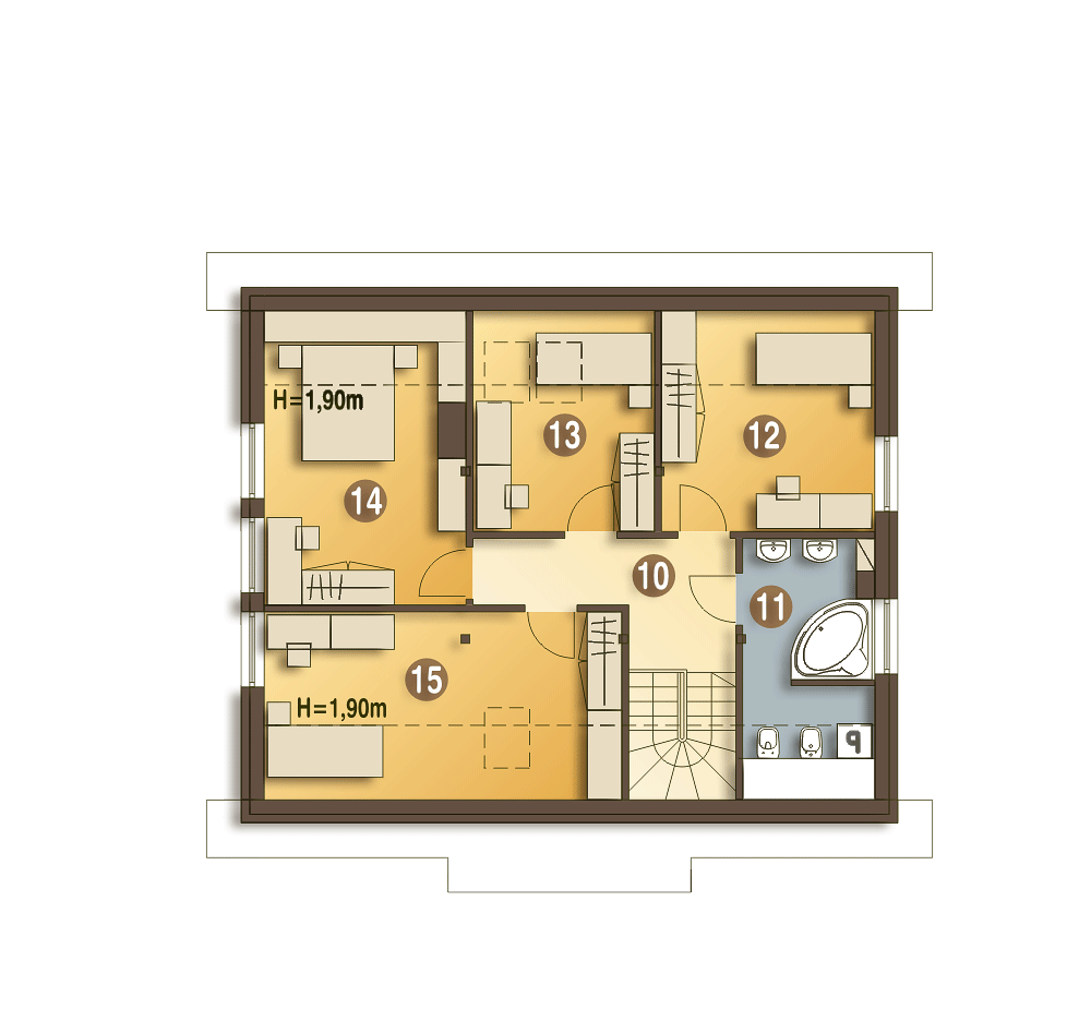 Emma z garażem 1-st. [A] (odbicie lustrzane) - miniatura 9