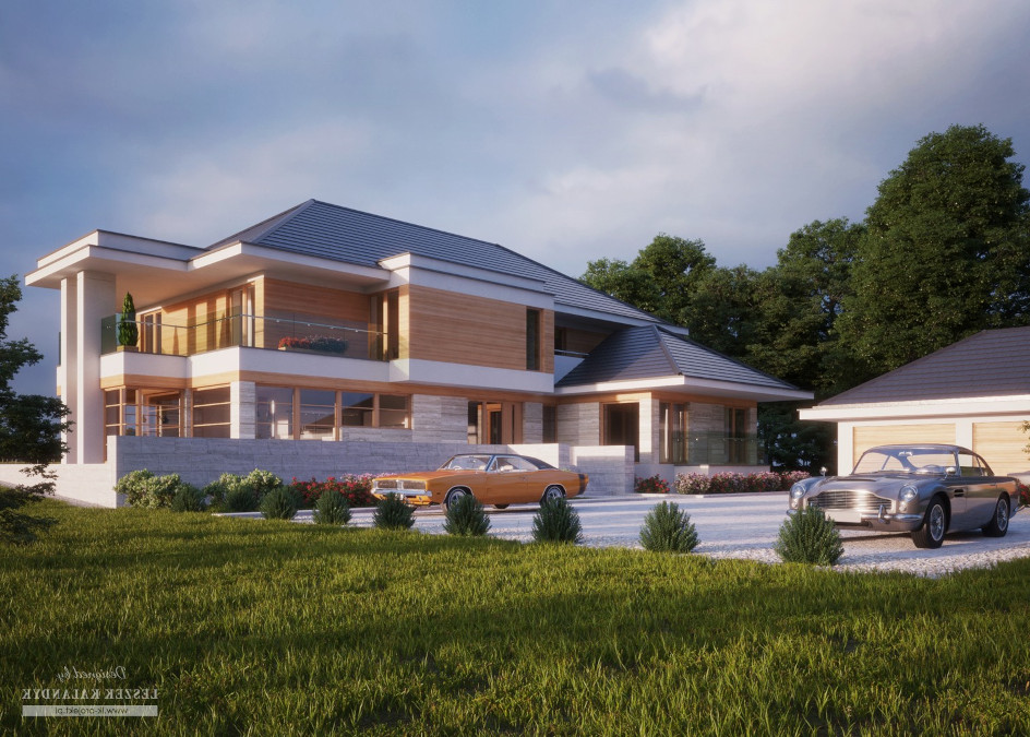Budowa domu LK&1295 (odbicie lustrzane) z New-House