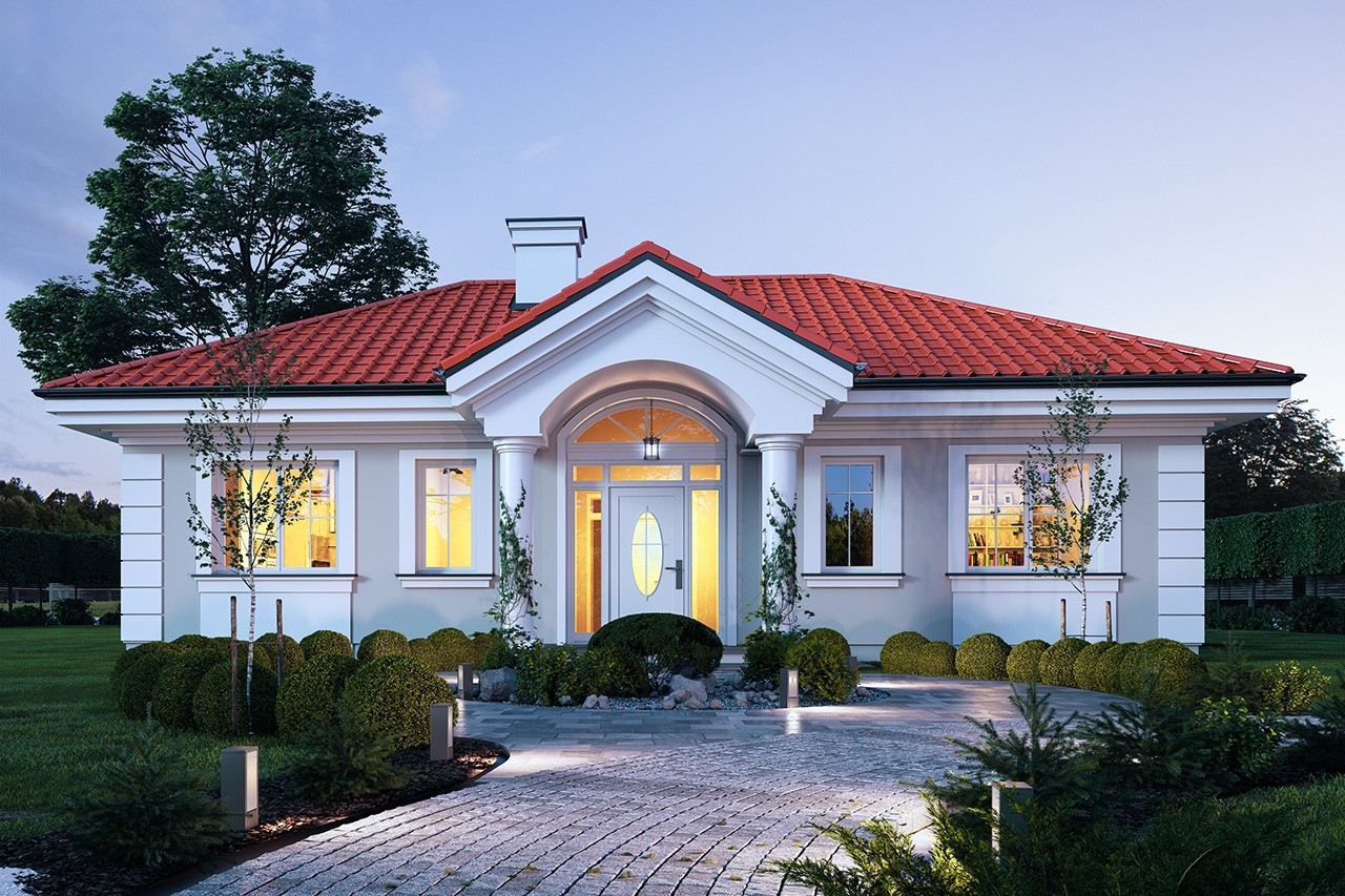 budowa domu - Dom na dębowej wariant B (odbicie lustrzane) - New-House