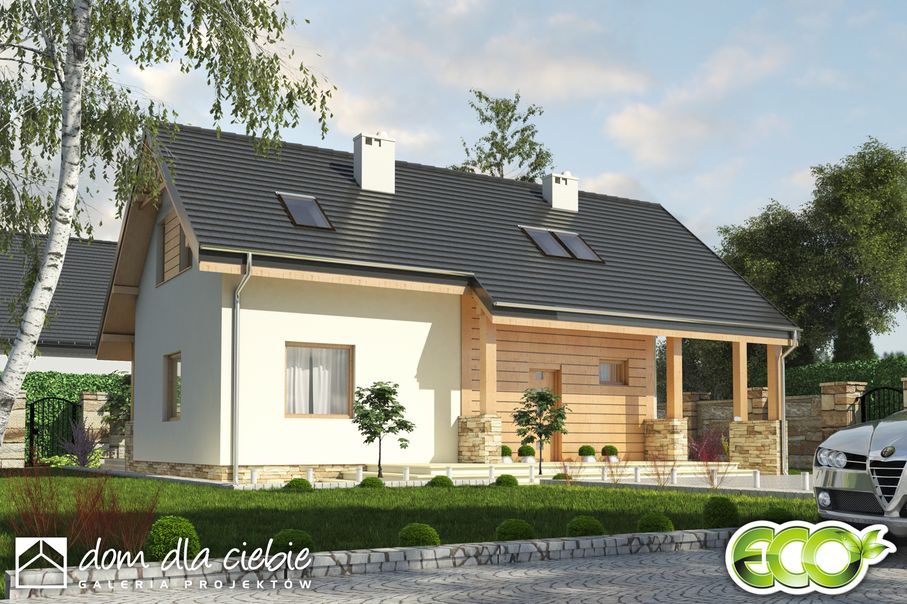 budowa domu Wydrzyk z wiatą [A] - New-House