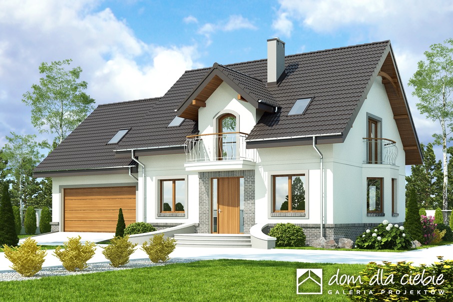 budowa domu Dom Dla Ciebie 3 z garażem 2-st. [A3] (odbicie lustrzane) - New-House