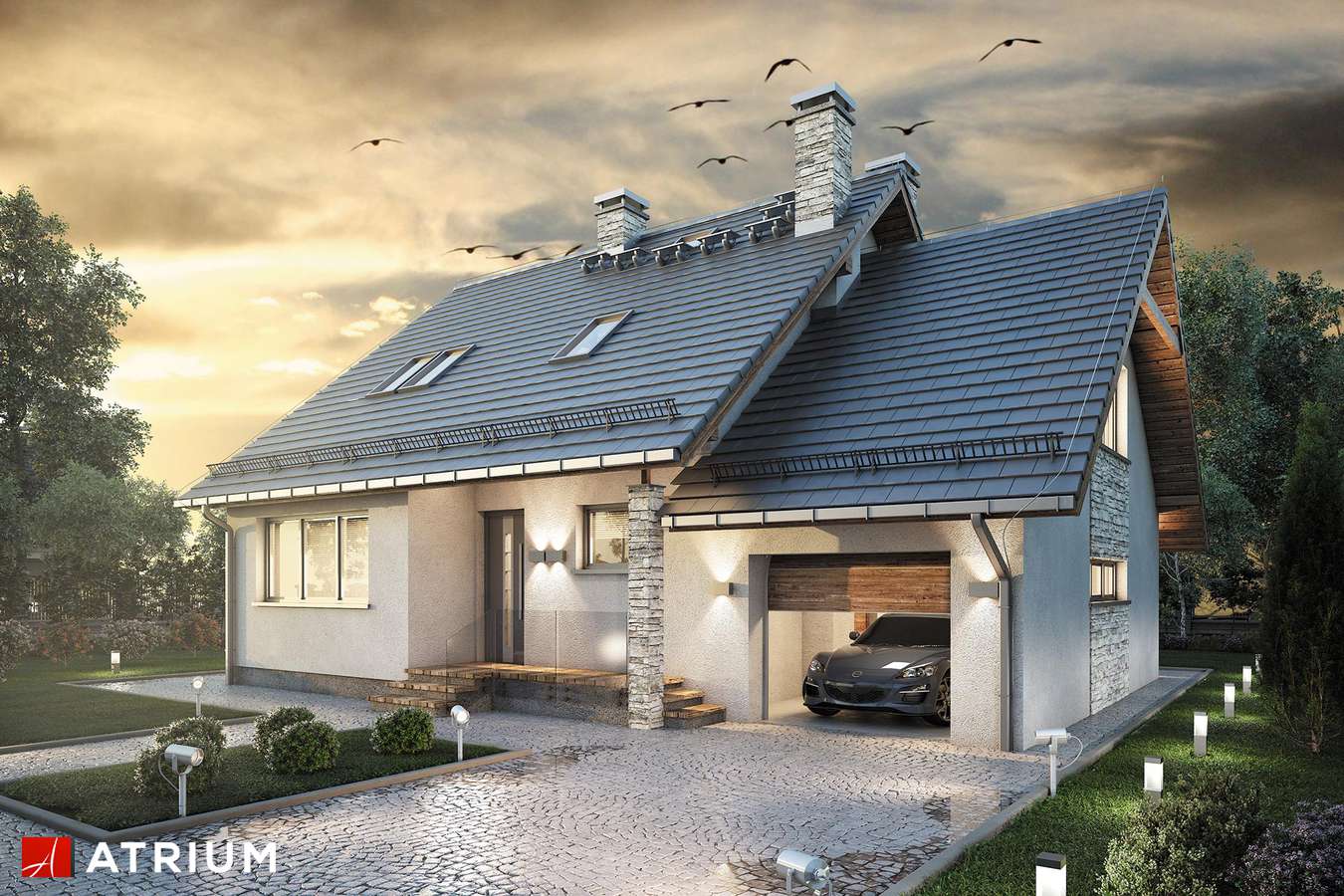 budowa domu Karmel III (odbicie lustrzane) - New-House