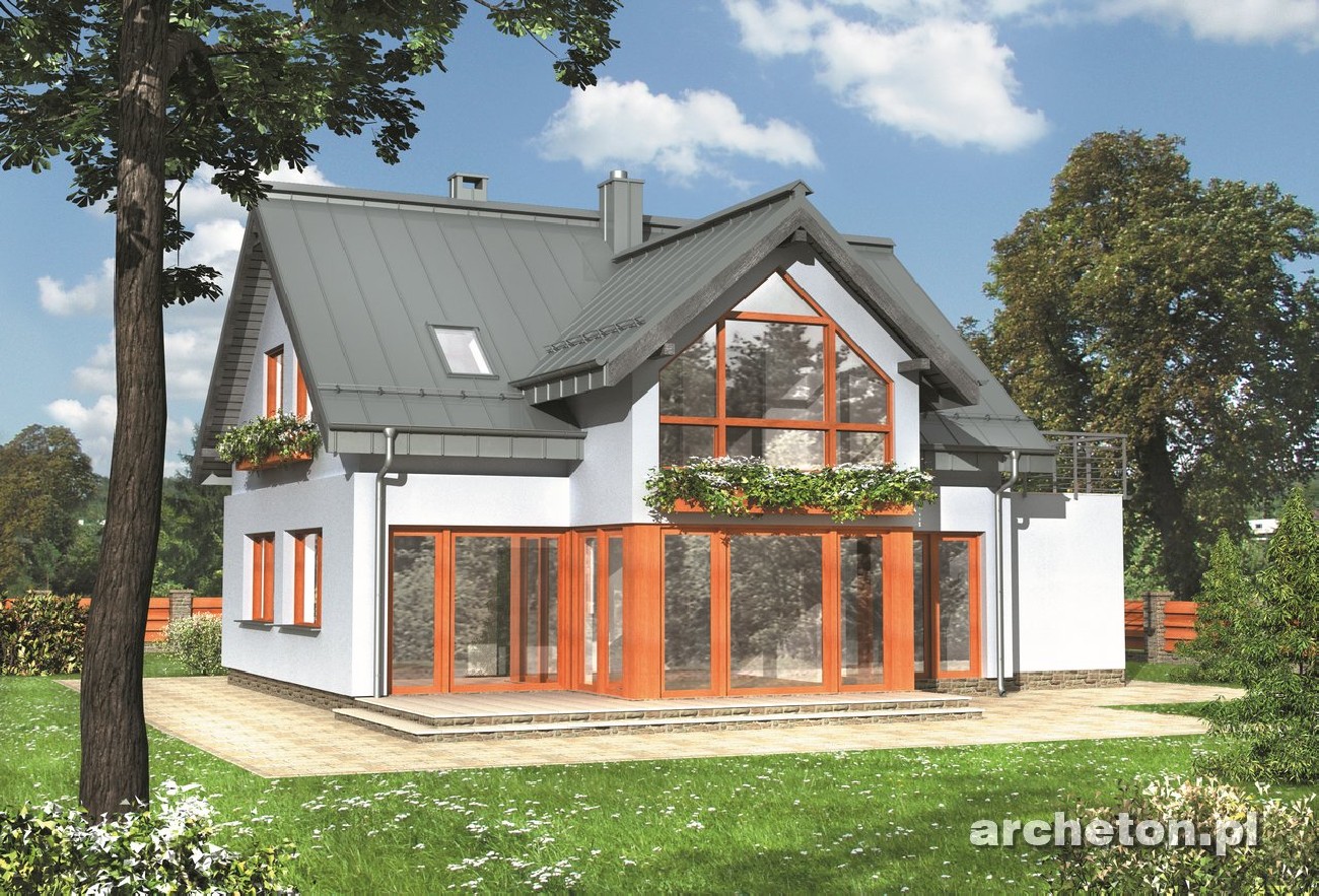 budowa domu Azuryt (E-825) (odbicie lustrzane) - New-House