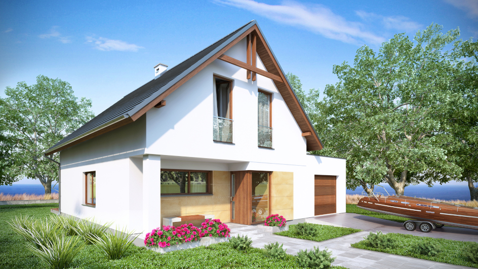 budowa domu KM-100 (odbicie lustrzane) - New-House