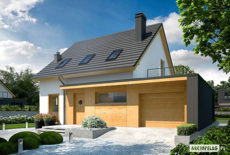 budowa domu E14 G1 ECONOMIC (odbicie lustrzane) - New-House