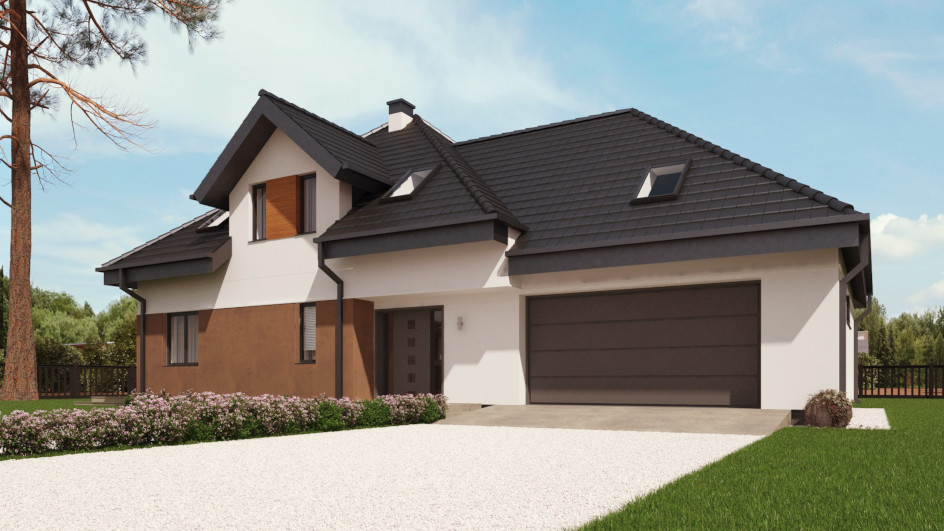 Budowa domu uA44 (odbicie lustrzane) z New-House