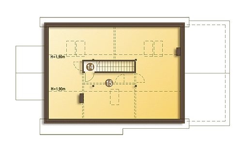 Hirek z garażem 1-st. [A] (odbicie lustrzane) - miniatura 9