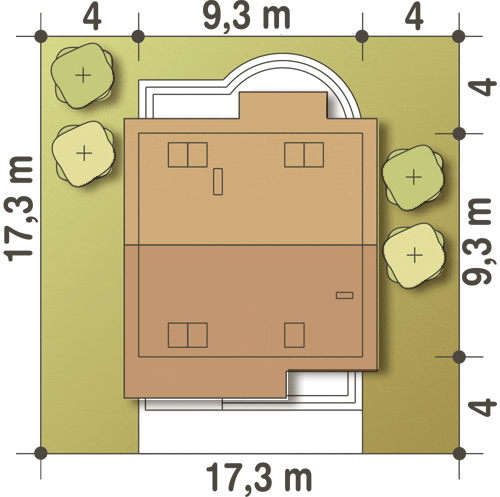 Szczęśliwa II z garażem 1-st. [A] (odbicie lustrzane) - miniatura 11