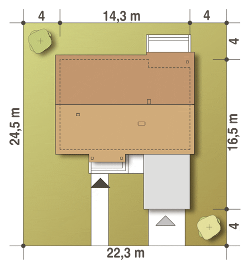 Gąska II z garażem 1-st. [A] (odbicie lustrzane) - miniatura 9