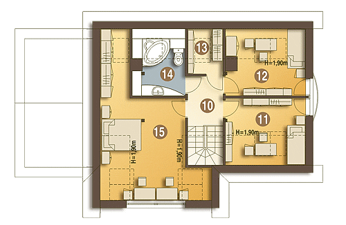 Drozd II z garażem 1-st. [A] (odbicie lustrzane) - miniatura 9