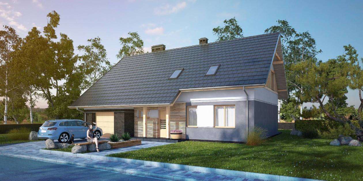 budowa domu Vilis II G1 (Odbicie lustrzane) - New-House