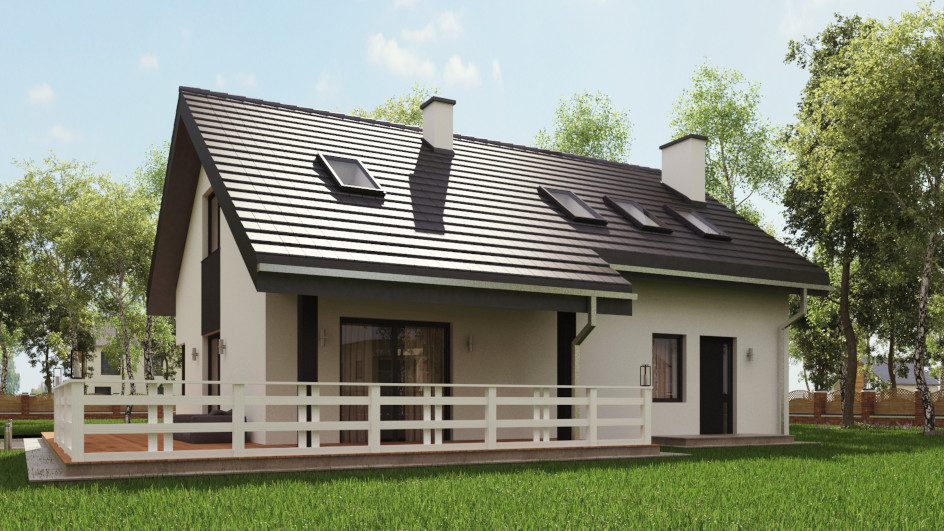 Budowa domu uA47 (odbicie lustrzane) z New-House