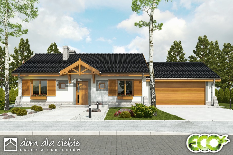 budowa domu Małgosia z garażem 2-st. [A1] - New-House