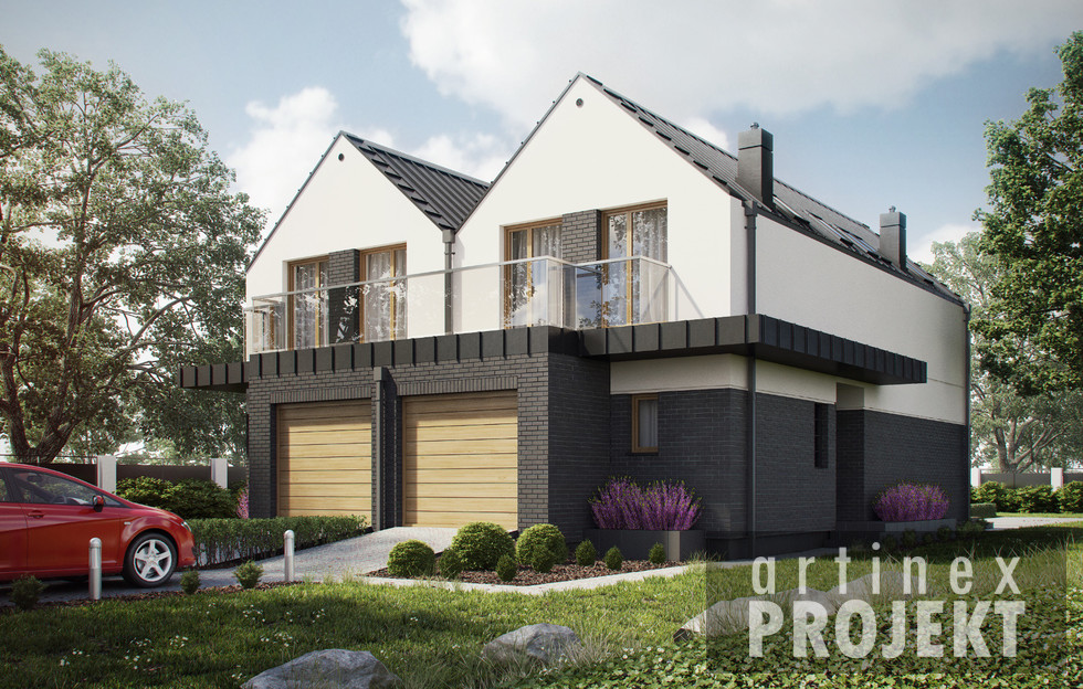 budowa domu - D219B (odbicie lustrzane) - New-House