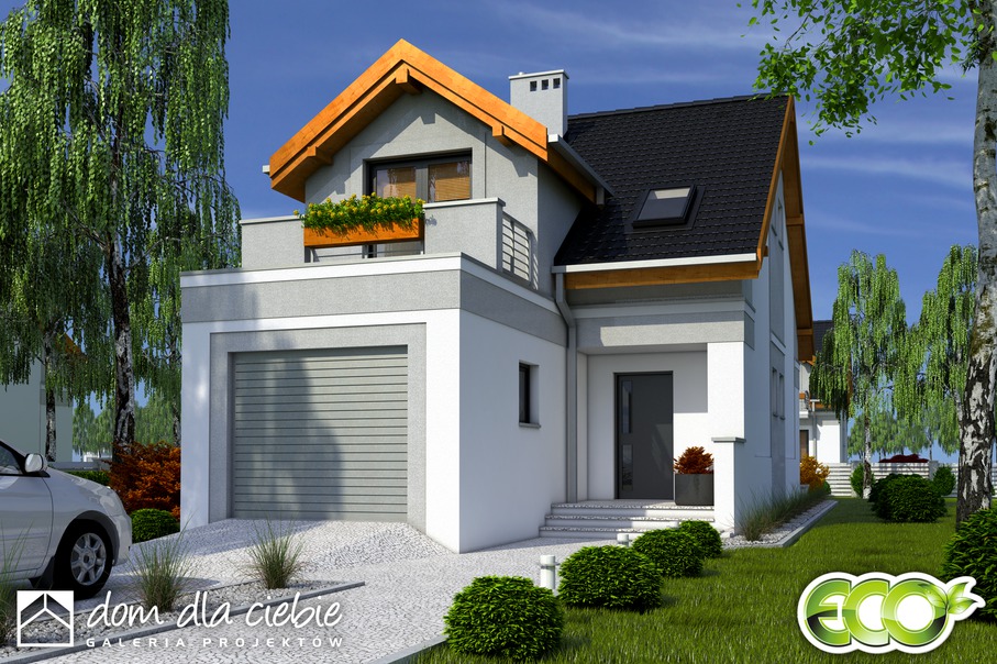 budowa domu Magda trend z garażem 1-st. [A] - New-House
