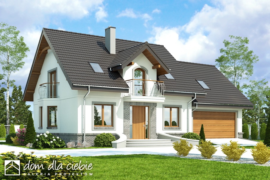 budowa domu Dom Dla Ciebie 3 z garażem 2-st. [A1] - New-House
