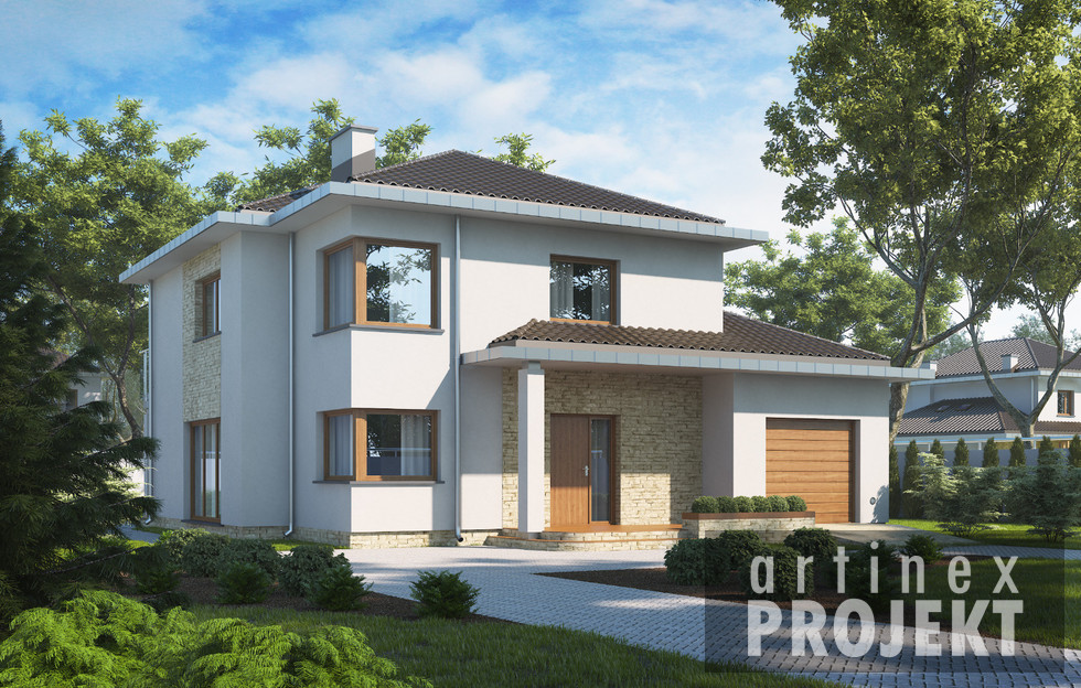 budowa domu- D132 (odbicie lustrzane)- New-House