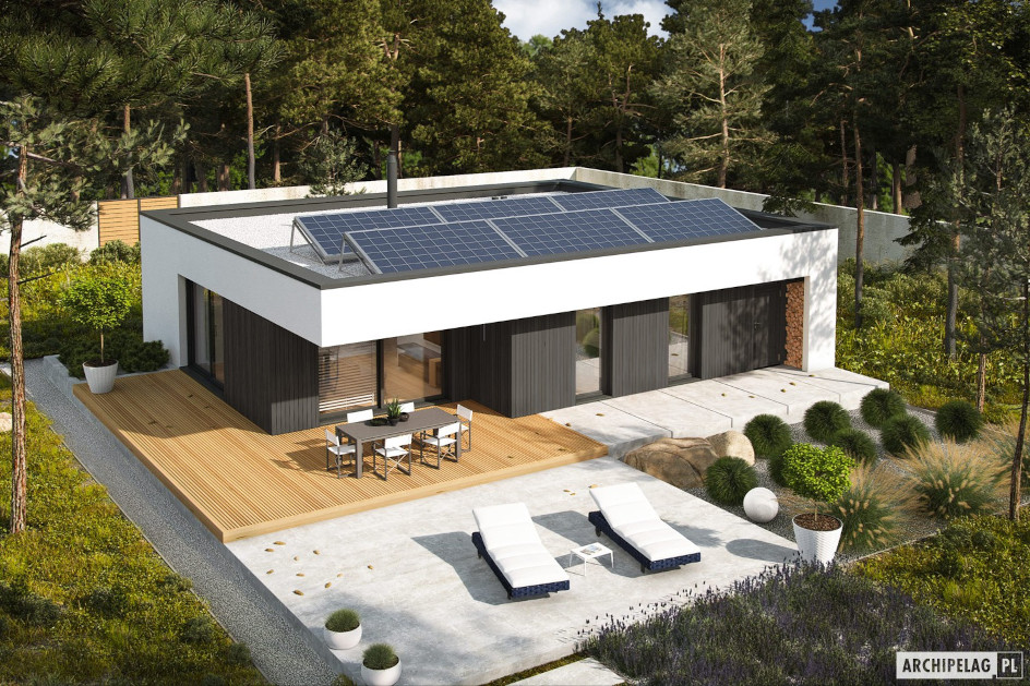Budowa domu Mini 4 MODERN PLUS ENERGO PLUS (odbicie lustrzane) z New-House