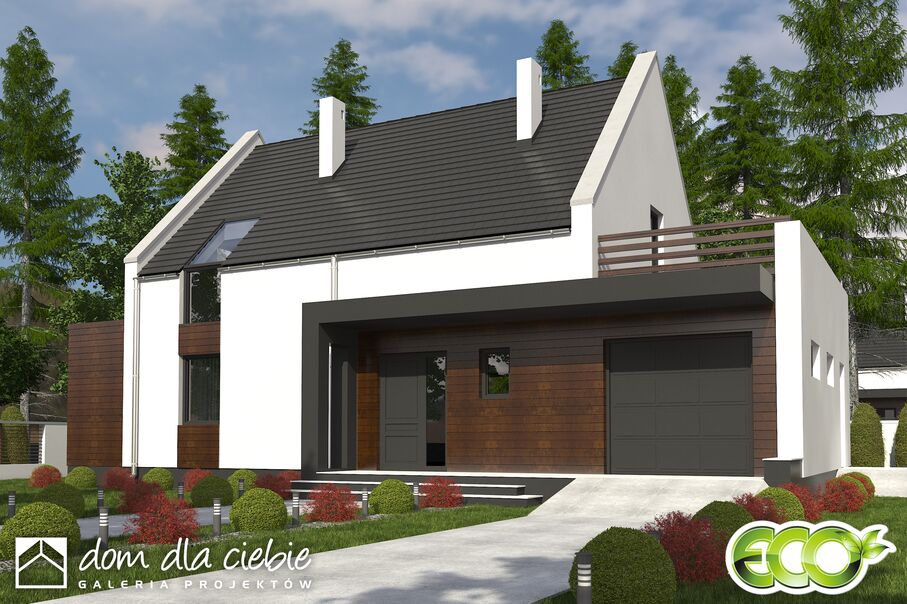 budowa domu Rumcajs z garażem 1-st. [A]- New-House