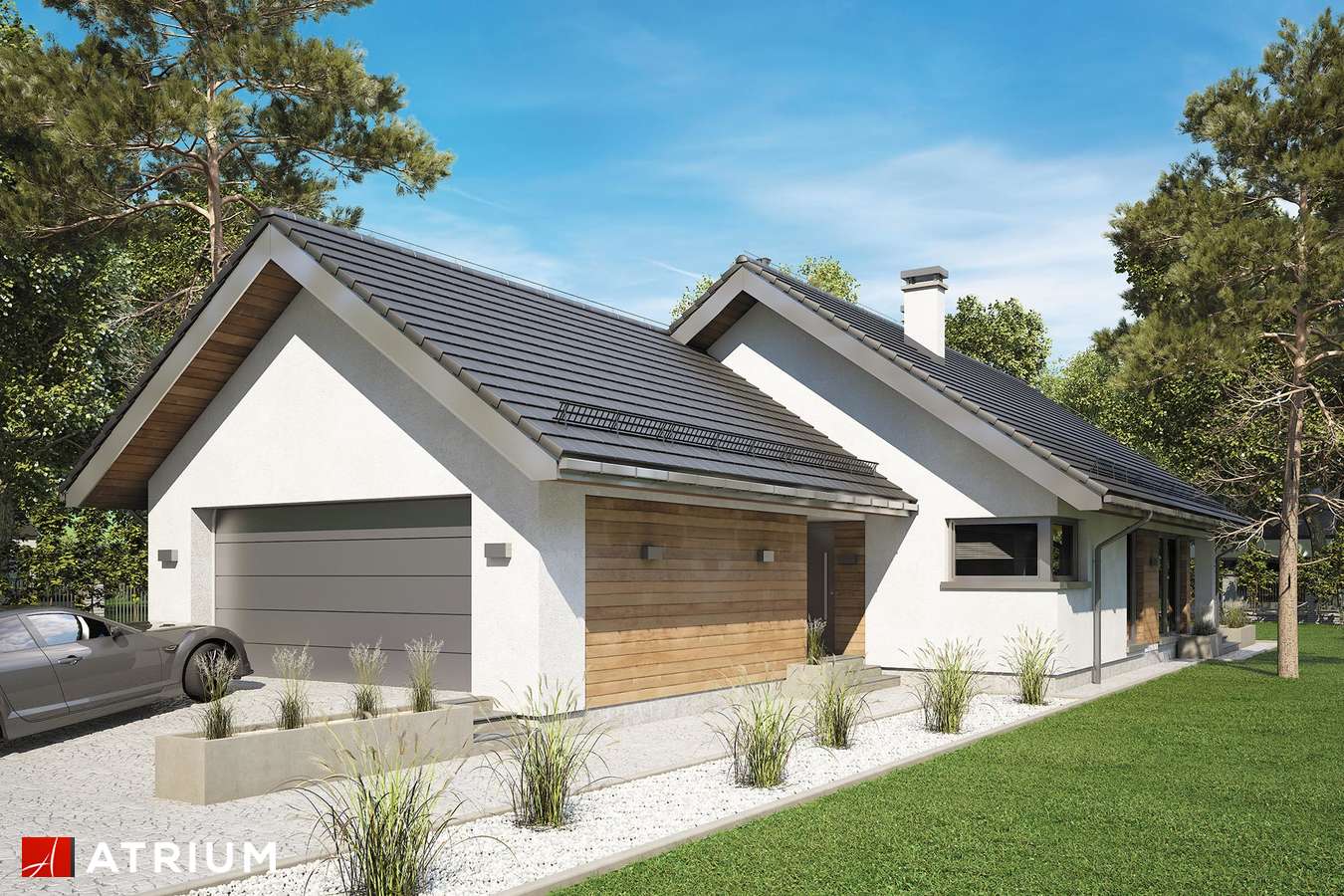 budowa domu Pelikan Slim VII odbicie lustrzane - New-House