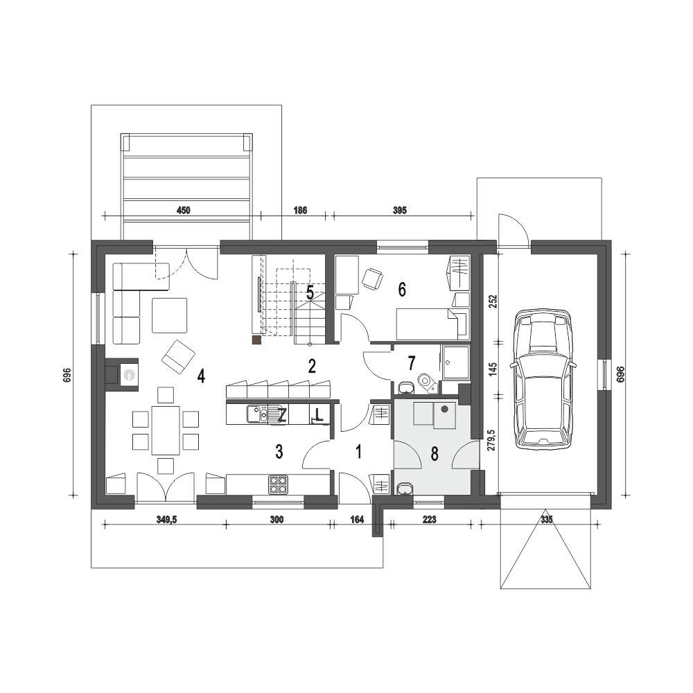 Eco 5 z garażem 1-st. [A] - miniatura 8