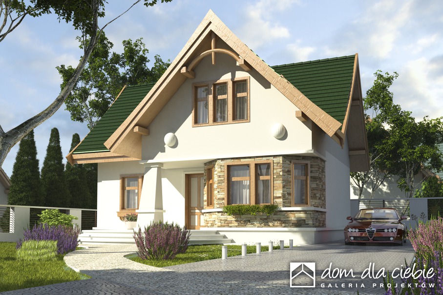 budowa domu Sójka III bez garażu [B] (odbicie lustrzane) - New-House