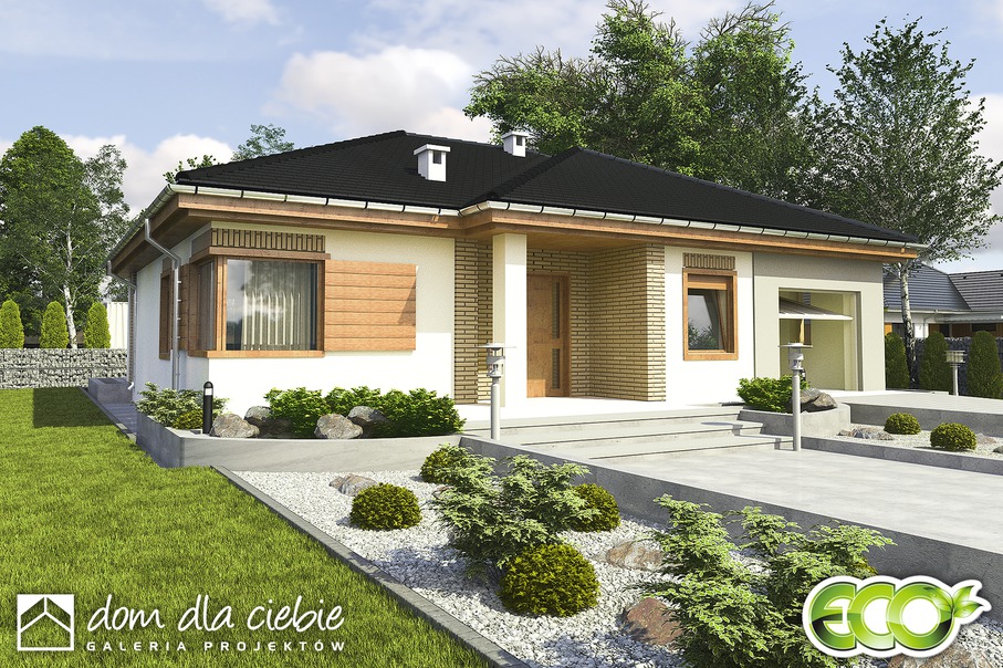 budowa domu Jerzyk z garażem 1-st. [A] - New-House