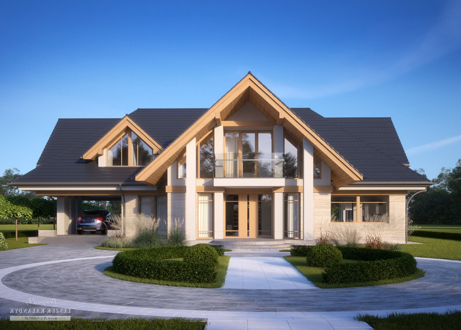 Budowa domu LK&1596 (odbicie lustrzane) z New-House