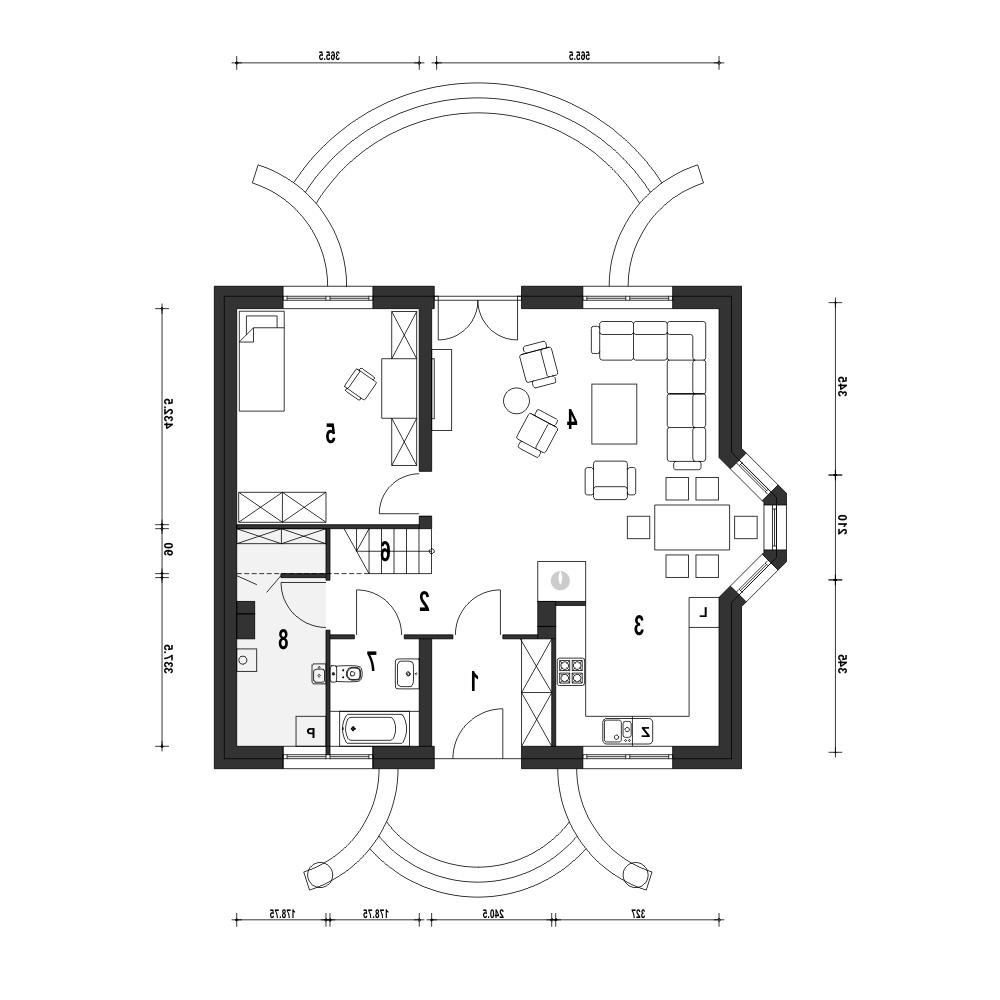 Dom dla Ciebie 1 w3 bez garażu [B] (odbicie lustrzane) - miniatura 8