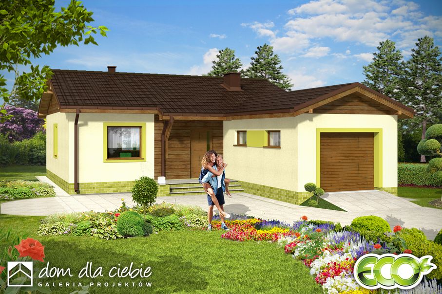 budowa domu Hugo z garażem 1-st. [A2] - New-House
